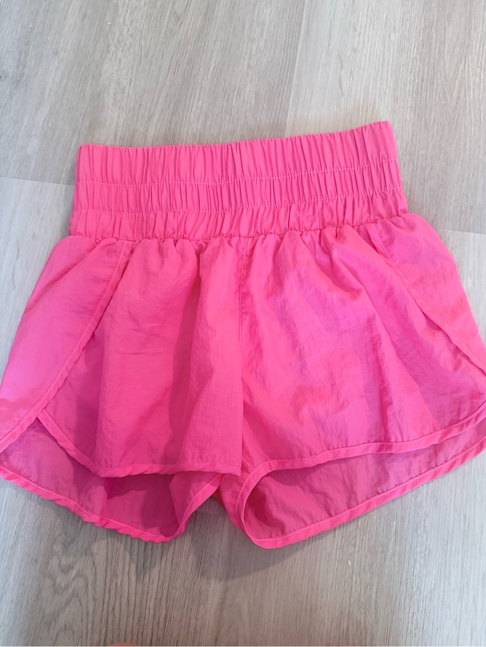 Revival Women's Pink Elastic Waist Layered Shorts, liner in perfect condition